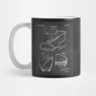 Football Shoe Patent - American Football Boot Coach Fan Football Lover Art - Black Chalkboard Mug